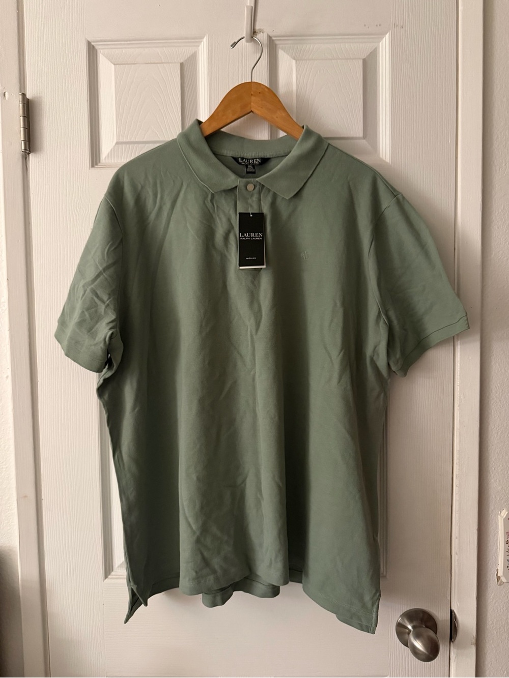 Lauren Ralph Lauren Women Sage Green Polo Shirt size 3X
